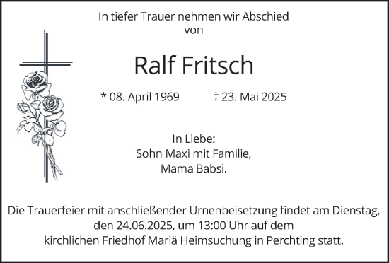Traueranzeige von Ralf Fritsch von merkurtz