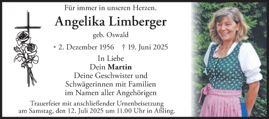 Traueranzeige von Angelika Limberger von merkurtz