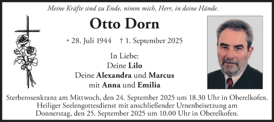 Traueranzeige von Otto Dorn von merkurtz