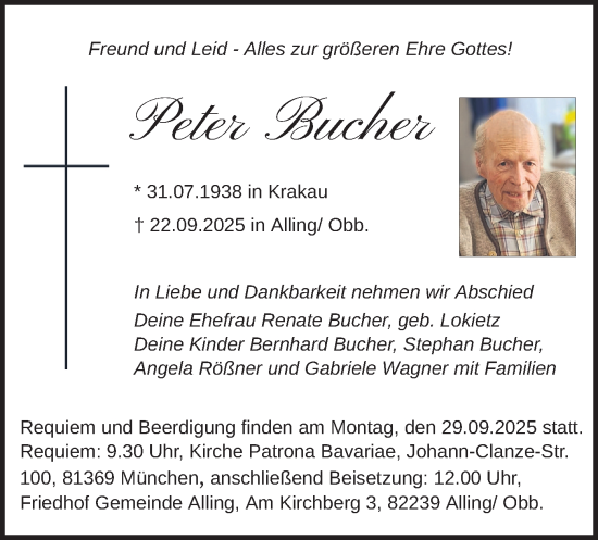 Traueranzeige von Peter Bucher von merkurtz
