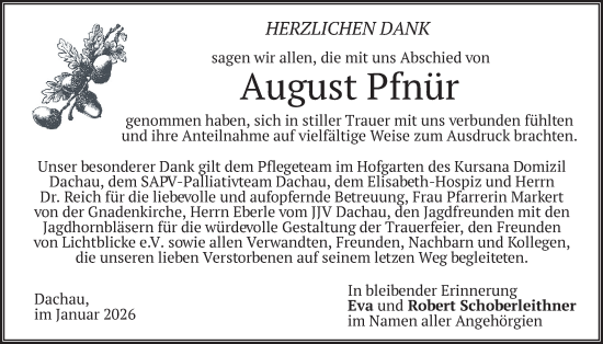 Traueranzeige von August Pfnür von merkurtz