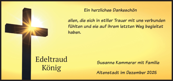 Traueranzeige von Edeltraud König von merkurtz