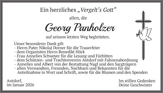 Traueranzeige von Georg Panholzer von merkurtz