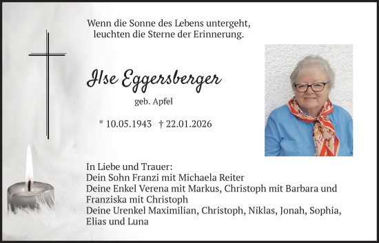 Traueranzeige von Ilse Eggersberger von merkurtz