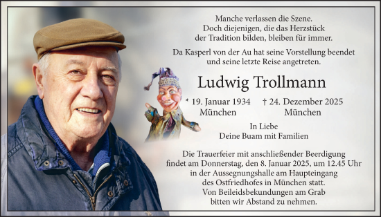 Traueranzeige von Ludwig Trollmann von merkurtz
