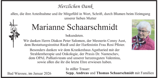 Traueranzeige von Marianne Schaarschmidt von merkurtz