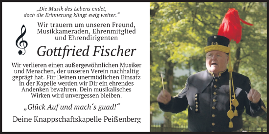 Traueranzeige von Gottfried Fischer von merkurtz