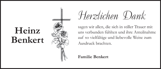 Traueranzeige von Heinz Benkert von merkurtz
