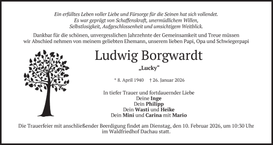Traueranzeige von Ludwig Borgwardt von merkurtz