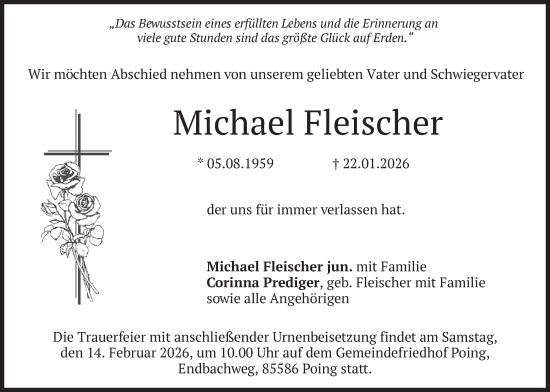 Traueranzeige von Michael Fleischer von merkurtz